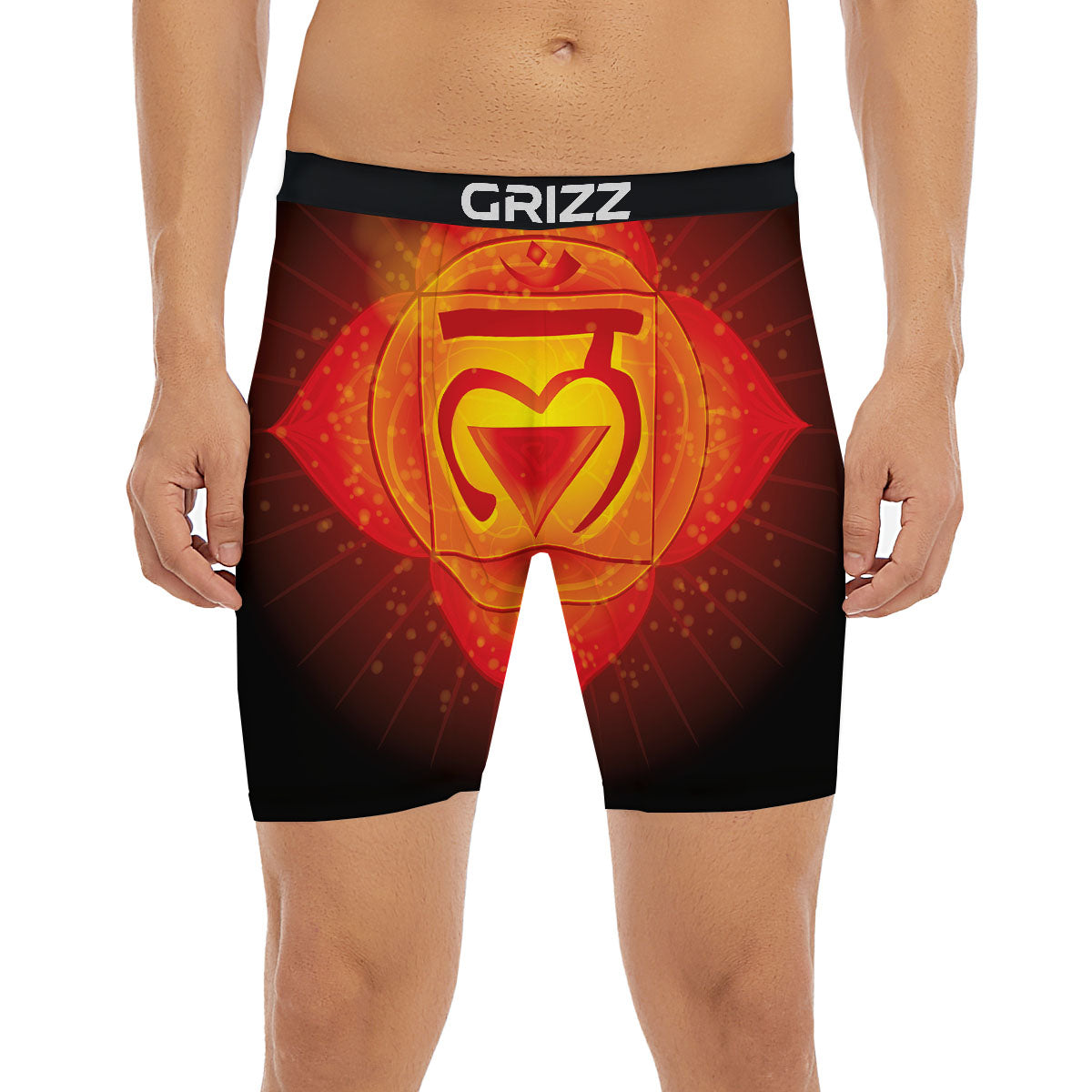 Spiritual Muladhara Chakra Print Boxer Briefs-grizzshop
