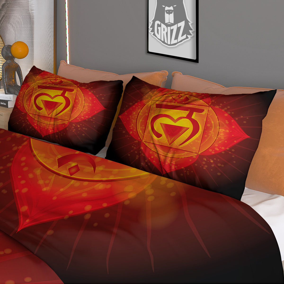 Spiritual Muladhara Chakra Print Duvet Cover Bedding Set