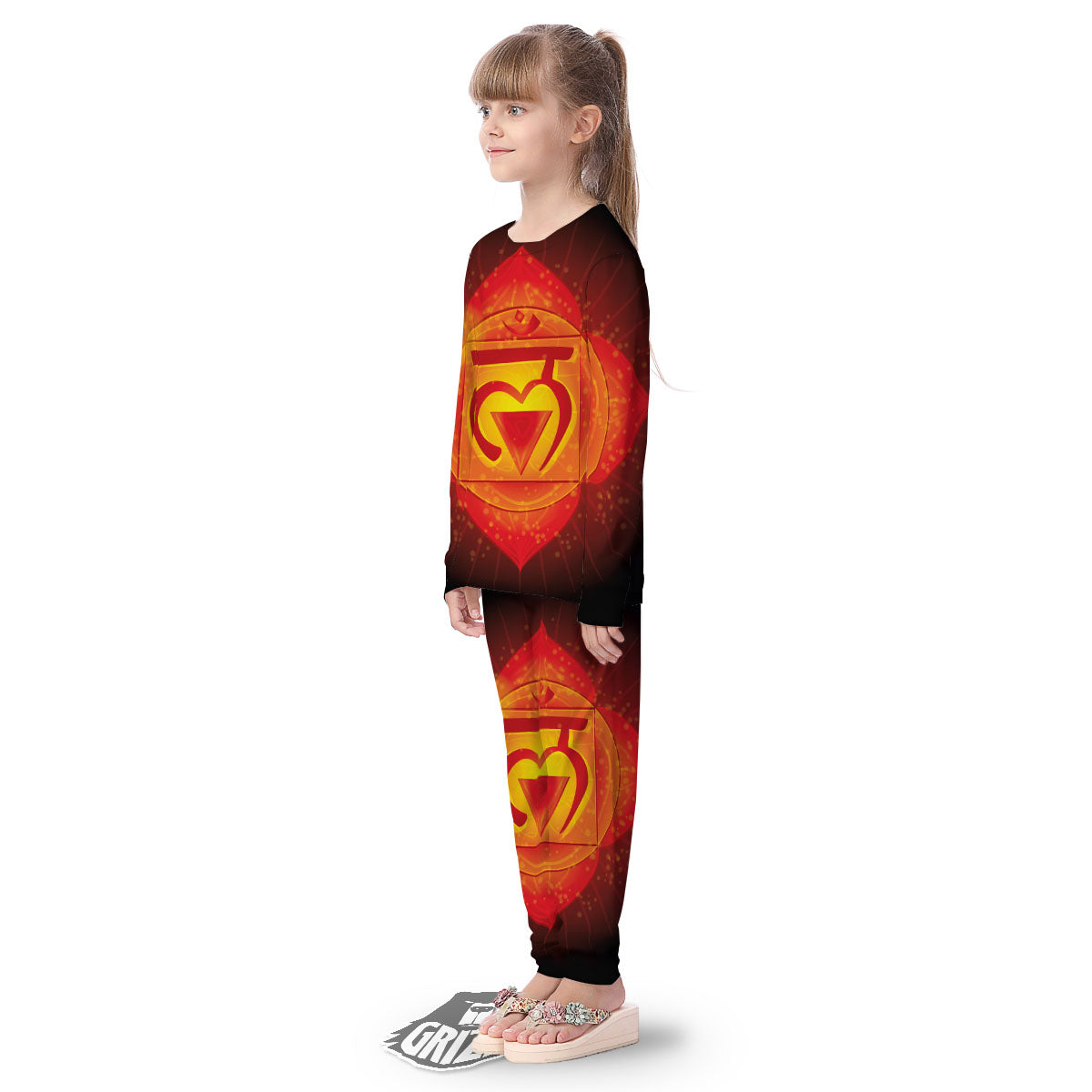 Spiritual Muladhara Chakra Print Kid's Pajamas-grizzshop