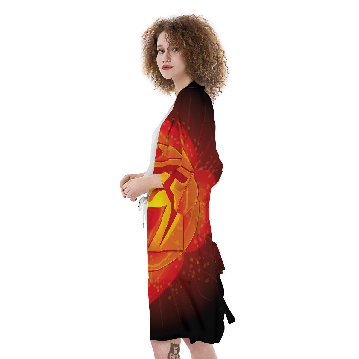 Spiritual Muladhara Chakra Print Kimono-grizzshop