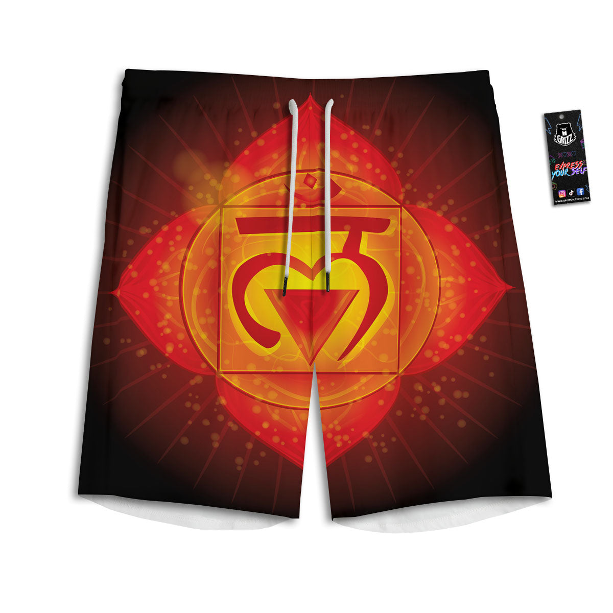 Spiritual Muladhara Chakra Print Men's Athletic Shorts