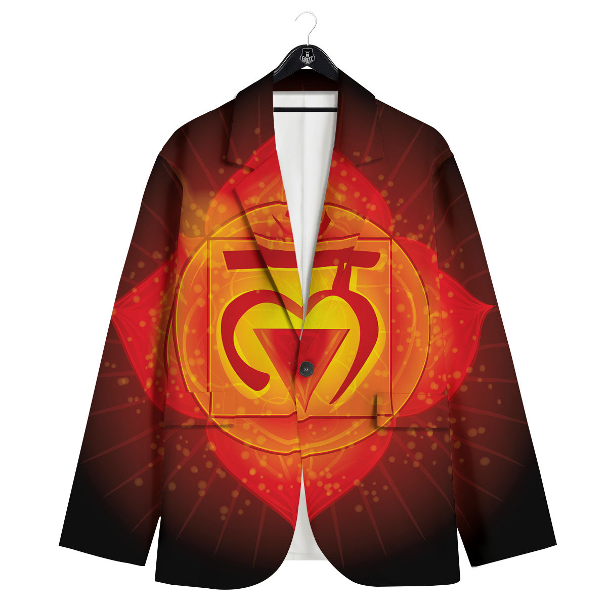 Spiritual Muladhara Chakra Print Men's Sport Coat-grizzshop