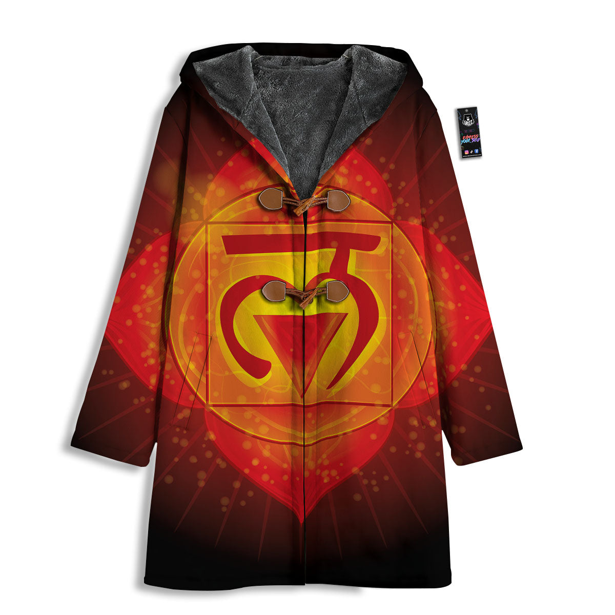 Spiritual Muladhara Chakra Print Men's Windbreaker Jacket-grizzshop