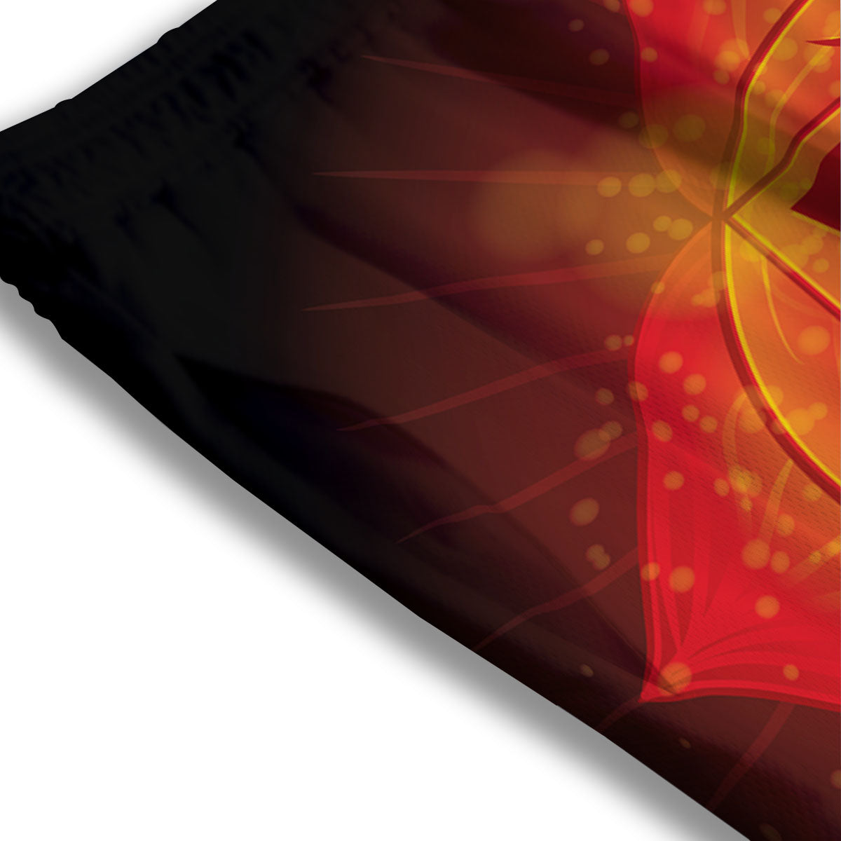 Spiritual Muladhara Chakra Print Mesh Shorts
