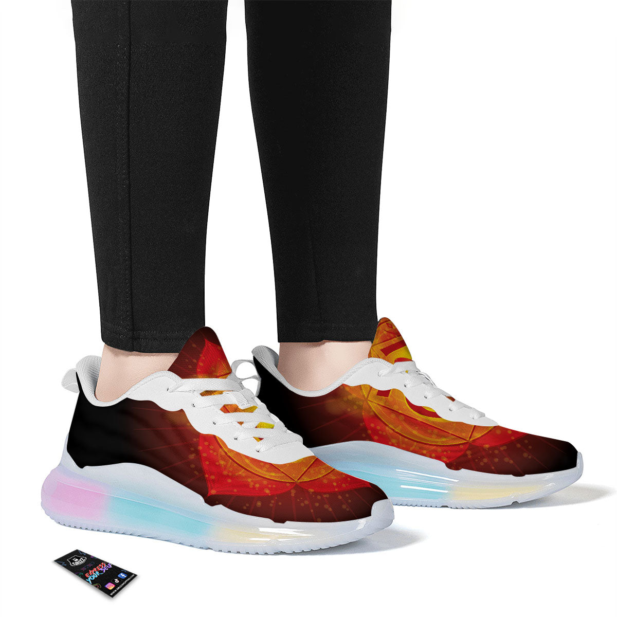 Spiritual Muladhara Chakra Print Running Sneakers-grizzshop