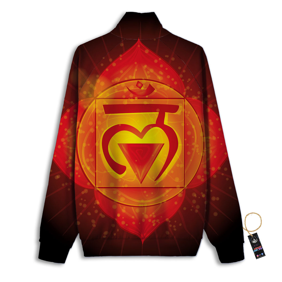 Spiritual Muladhara Chakra Print Track Jacket-grizzshop