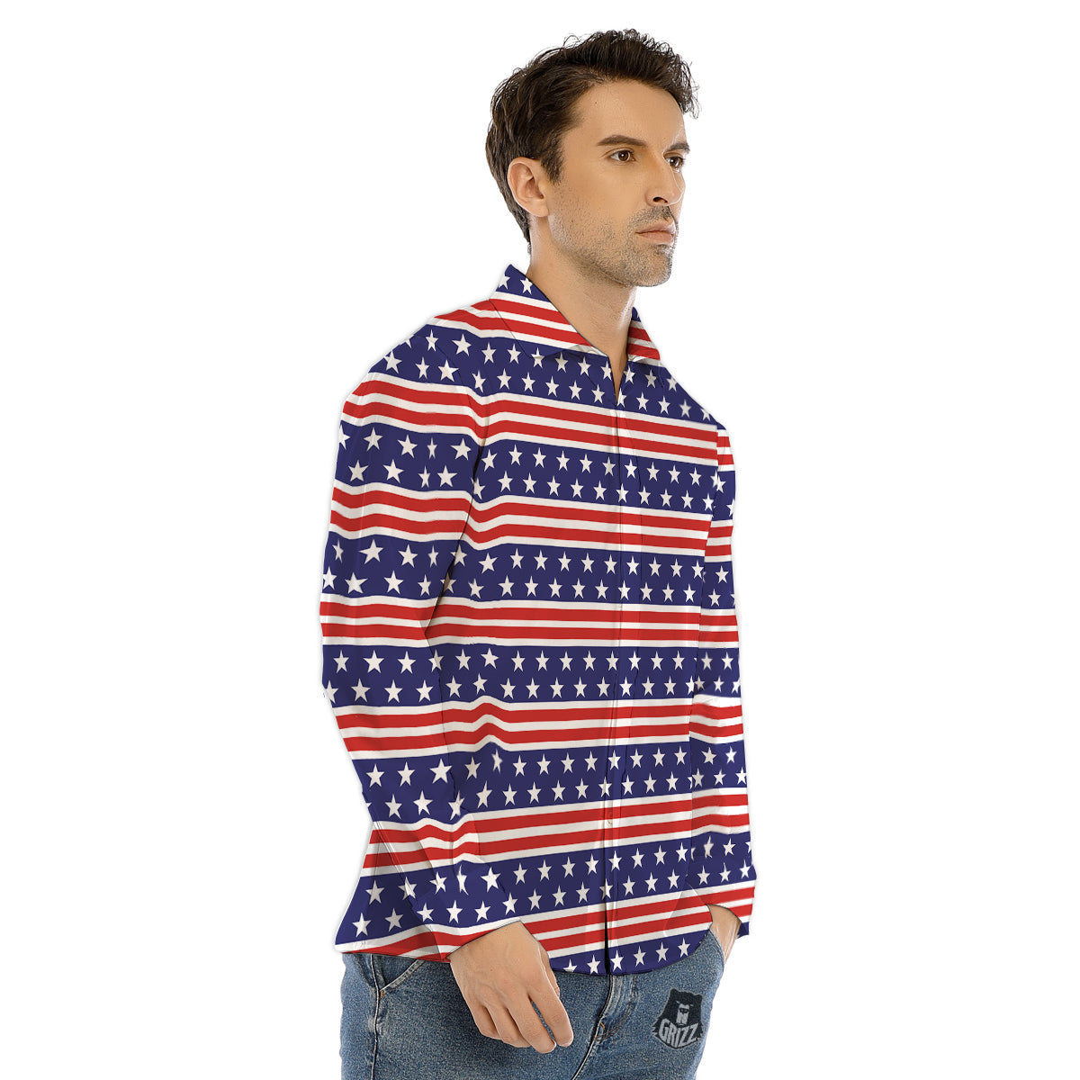 Spiritual Owl Sliver Print Men's Dress Shirts-grizzshop