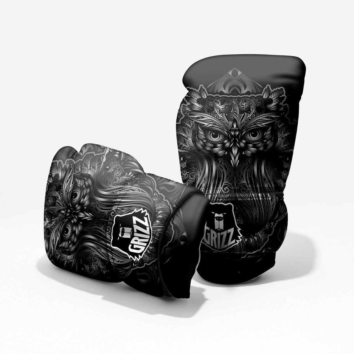 Spiritual Owl Sliver Print Pro Boxing Glove