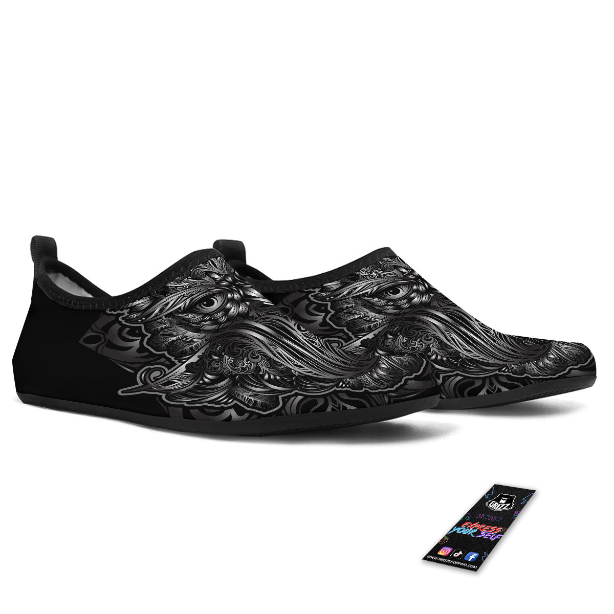 Spiritual Owl Sliver Print Water Shoes-grizzshop
