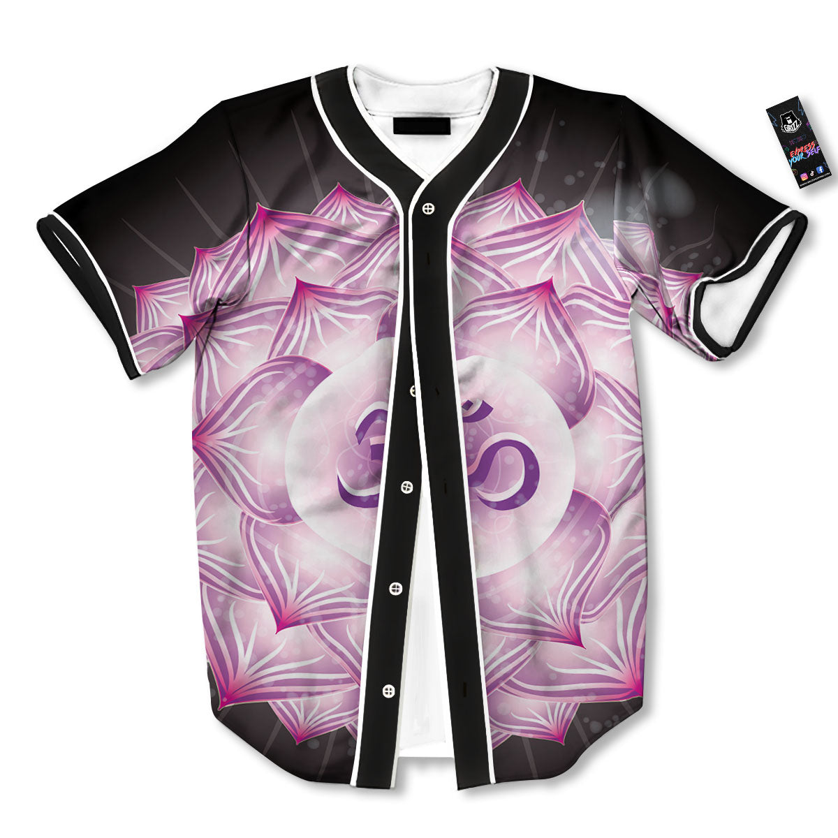 Spiritual Sahasrara Chakra Print Baseball Jersey-grizzshop