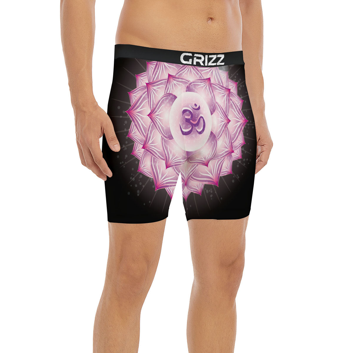 Spiritual Sahasrara Chakra Print Boxer Briefs-grizzshop