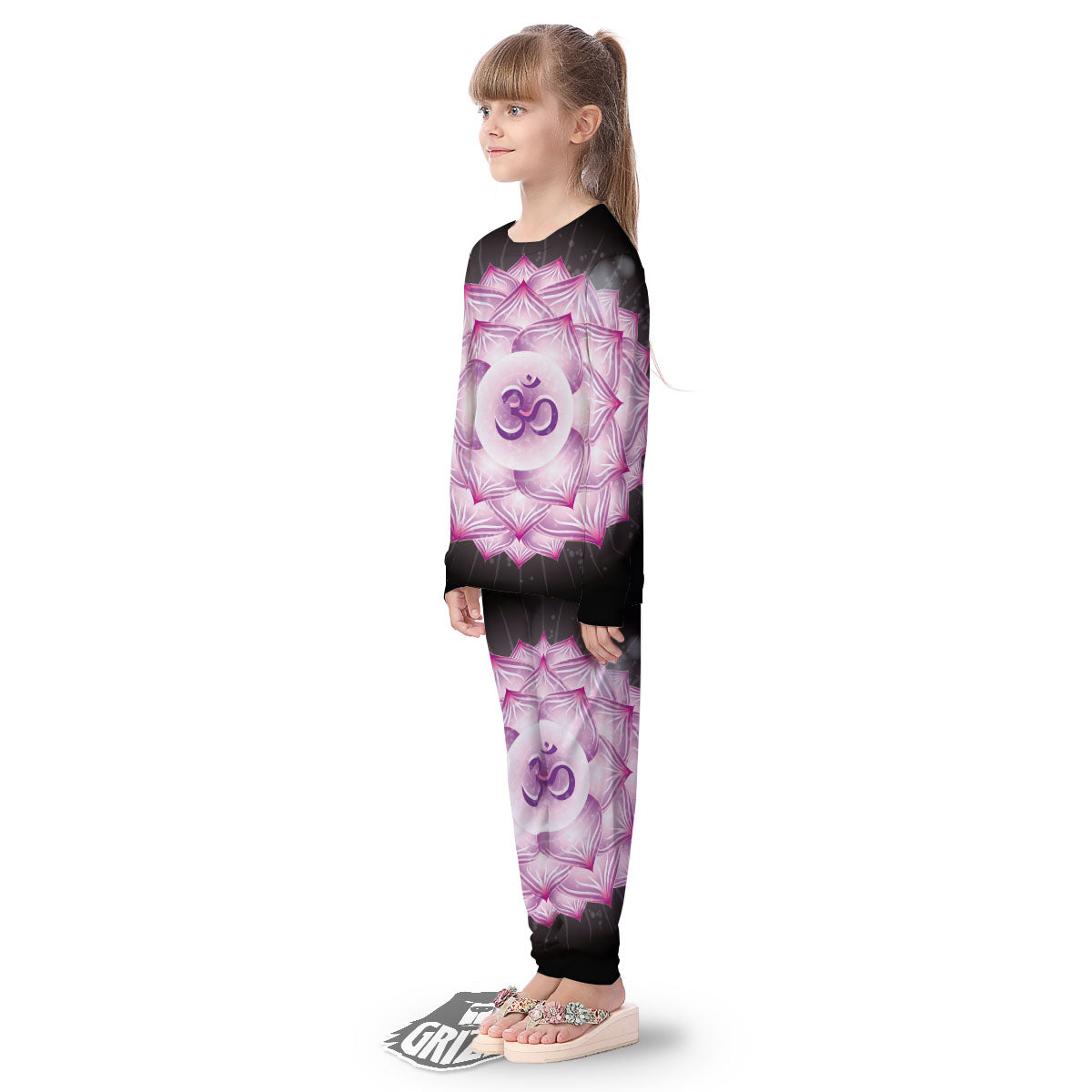 Spiritual Sahasrara Chakra Print Kid's Pajamas-grizzshop