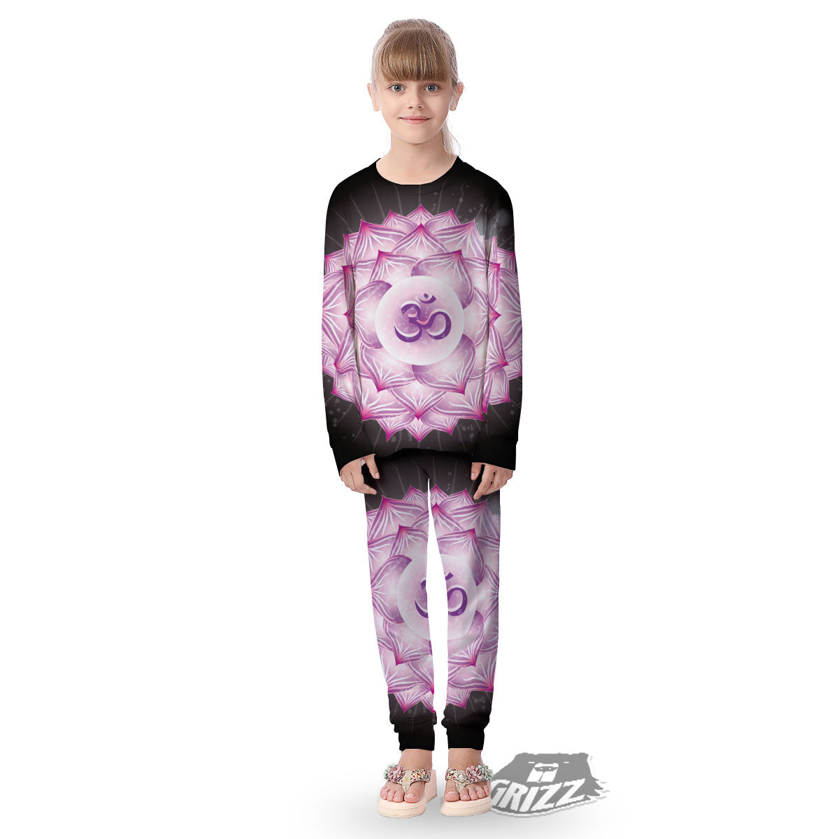 Spiritual Sahasrara Chakra Print Kid's Pajamas-grizzshop