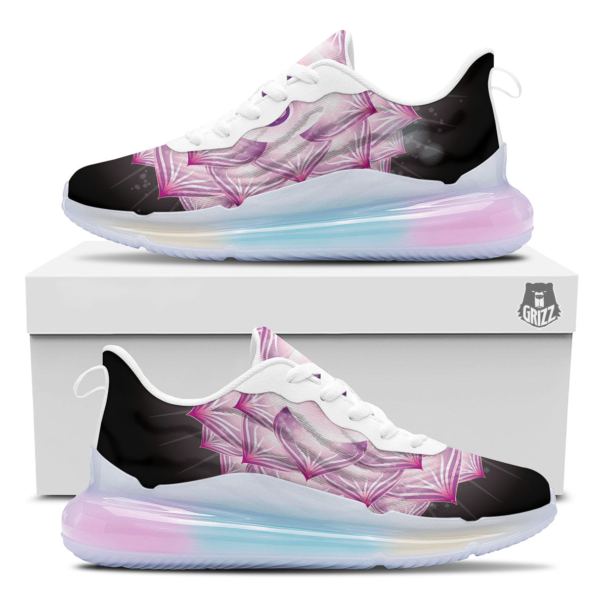 Spiritual Sahasrara Chakra Print Running Sneakers-grizzshop