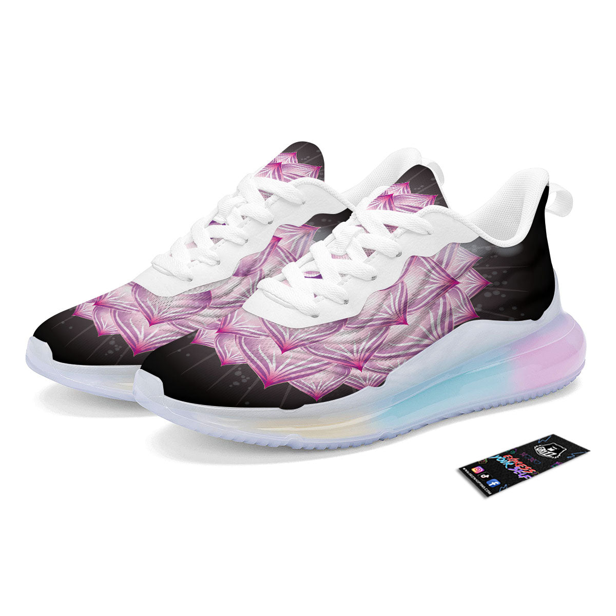 Spiritual Sahasrara Chakra Print Running Sneakers-grizzshop