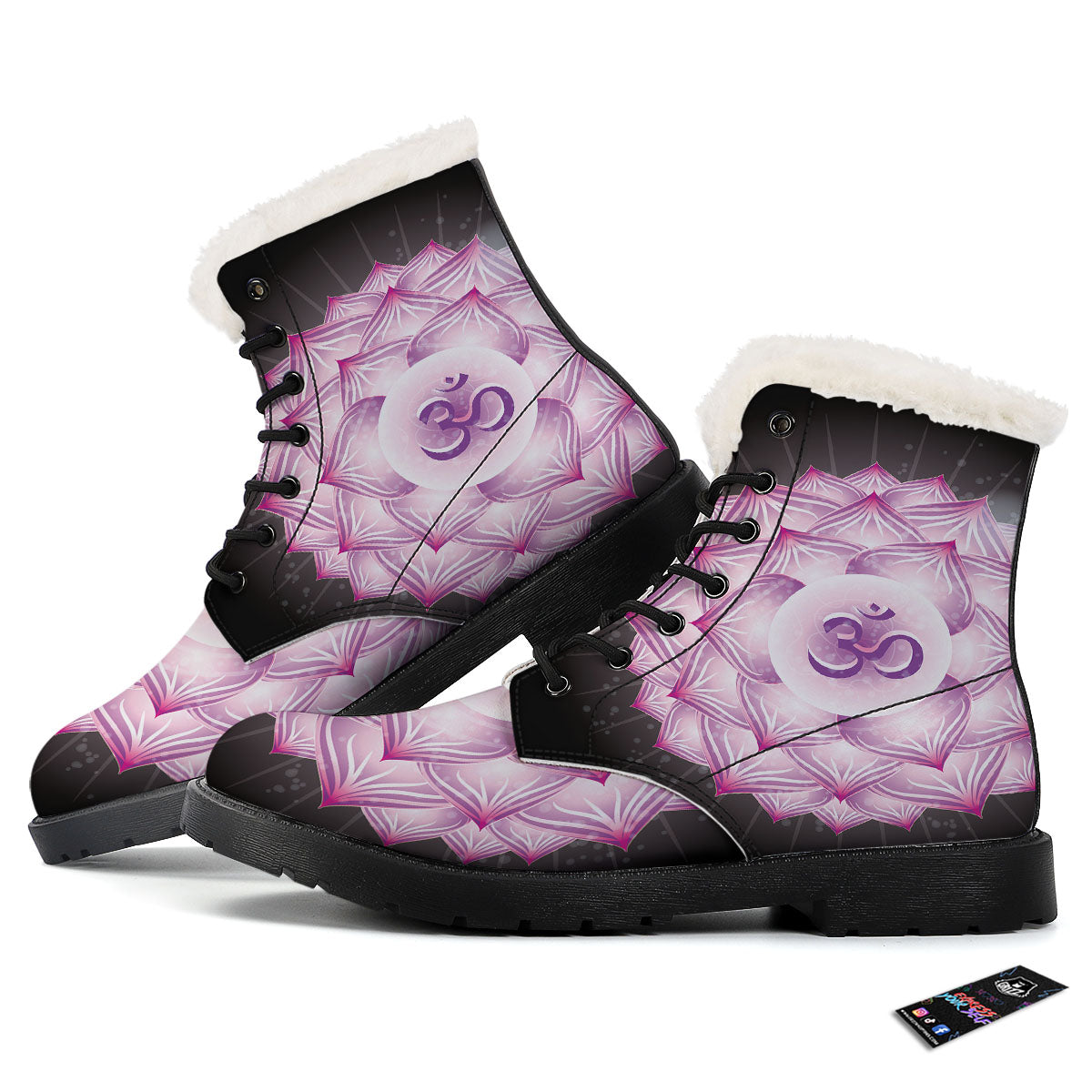 Spiritual Sahasrara Chakra Print Winter Boots-grizzshop