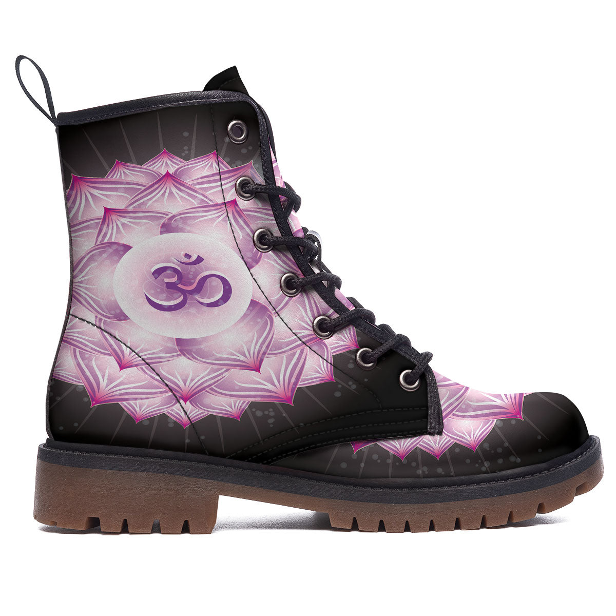 Spiritual Sahasrara Chakra Print Work Boots-grizzshop
