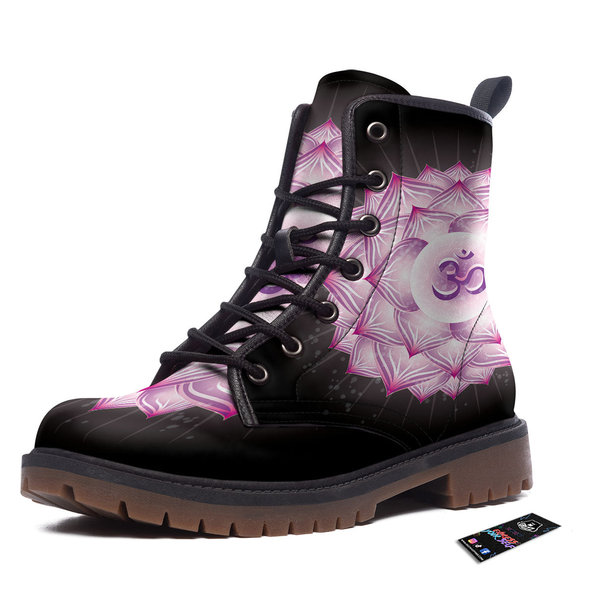Spiritual Sahasrara Chakra Print Work Boots-grizzshop
