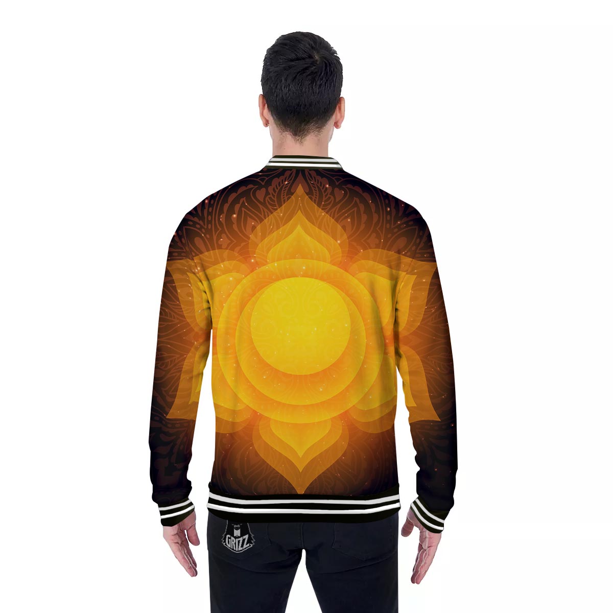 Spiritual Swadhisthana Chakra Print Baseball Jacket-grizzshop