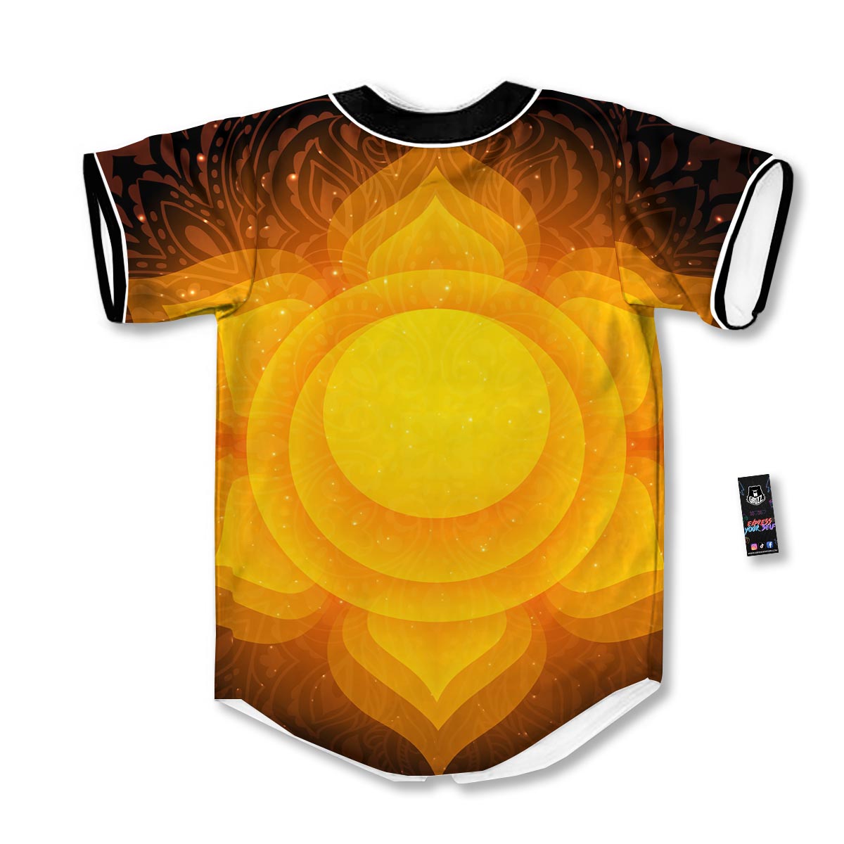 Spiritual Swadhisthana Chakra Print Baseball Jersey-grizzshop