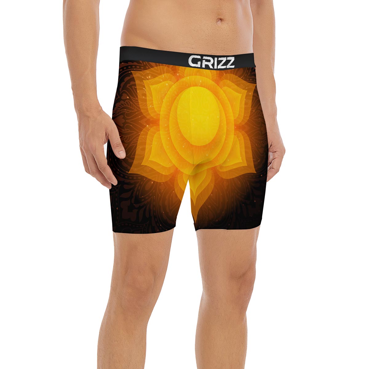 Spiritual Swadhisthana Chakra Print Boxer Briefs-grizzshop