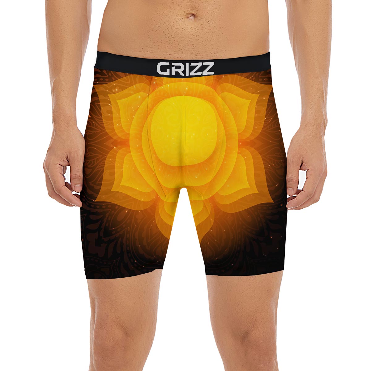 Spiritual Swadhisthana Chakra Print Boxer Briefs-grizzshop
