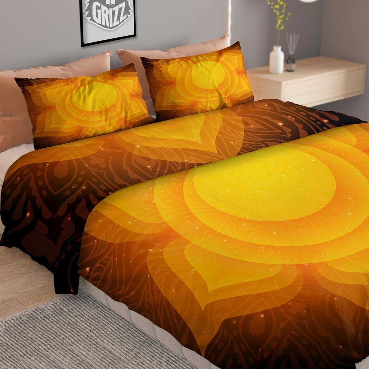 Spiritual Swadhisthana Chakra Print Duvet Cover Bedding Set