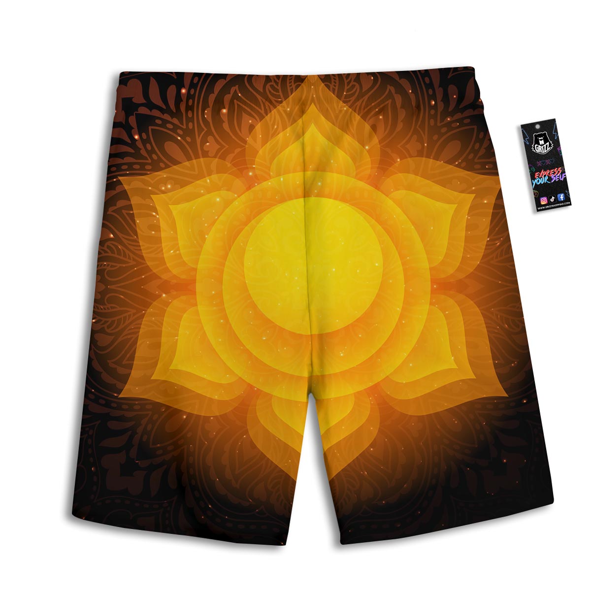 Spiritual Swadhisthana Chakra Print Men's Athletic Shorts