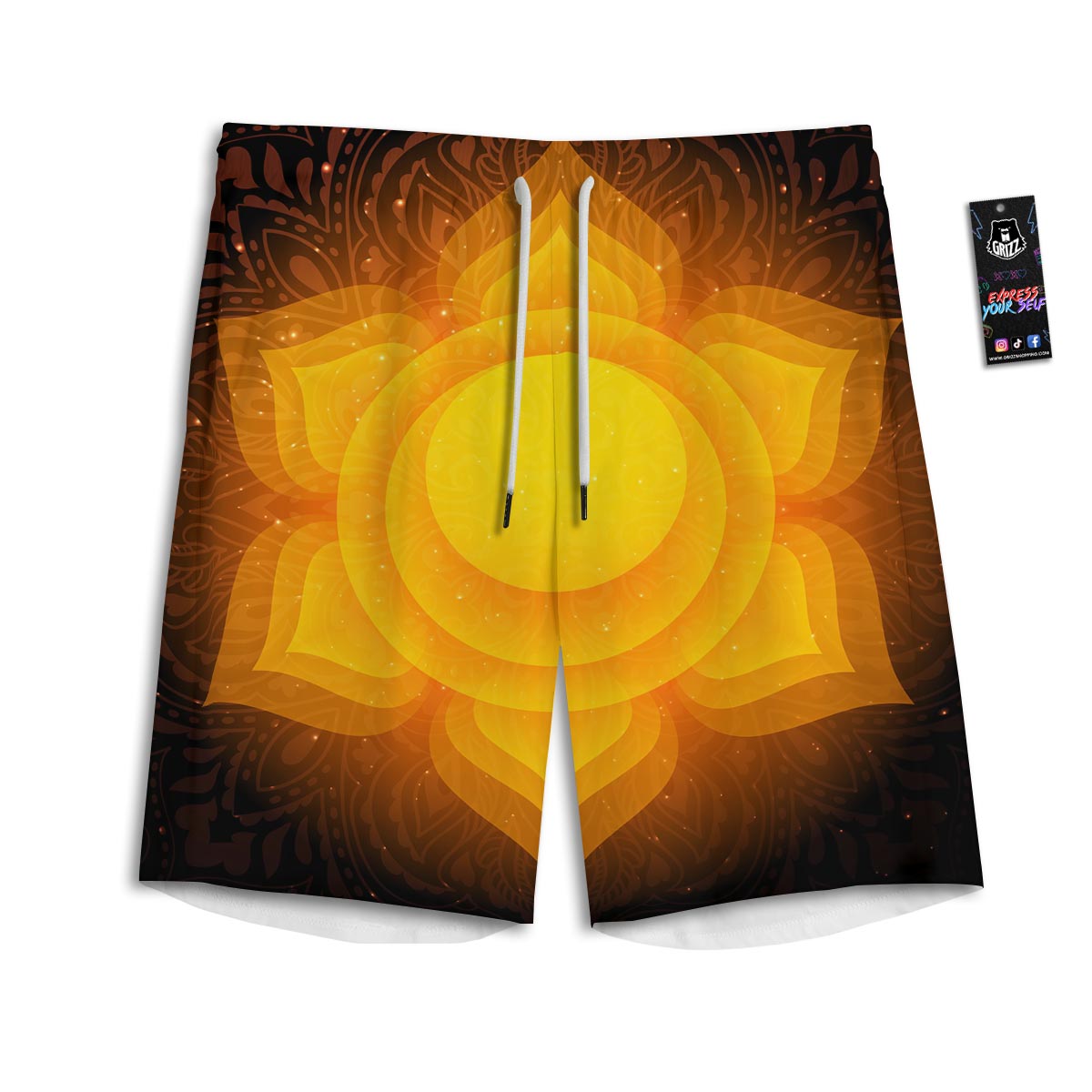 Spiritual Swadhisthana Chakra Print Men's Athletic Shorts