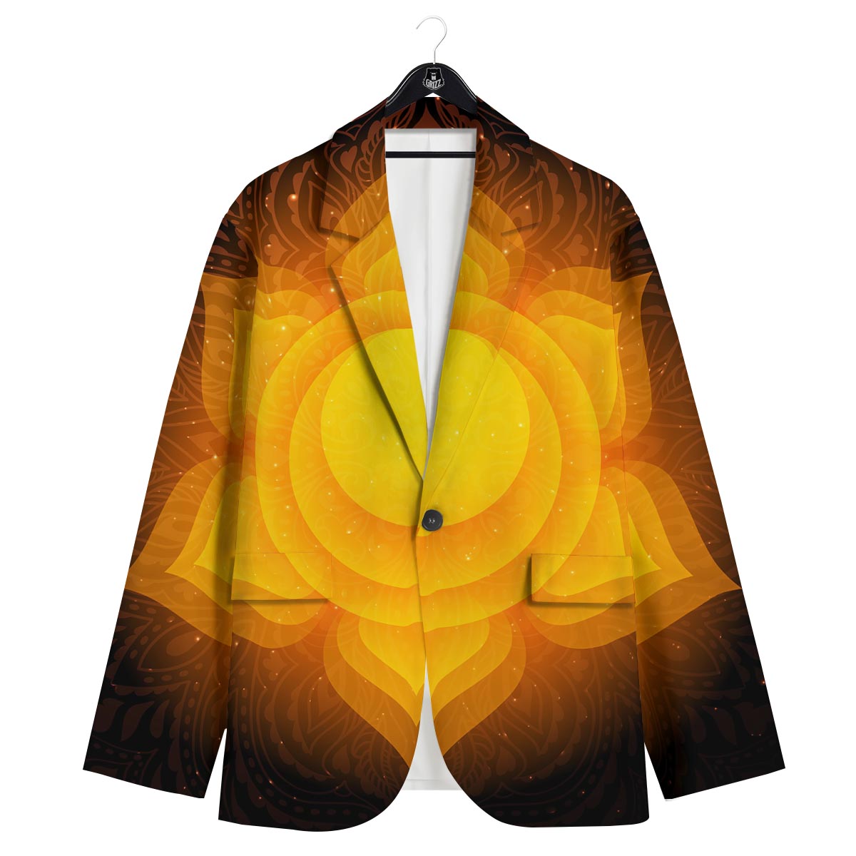 Spiritual Swadhisthana Chakra Print Men's Sport Coat-grizzshop