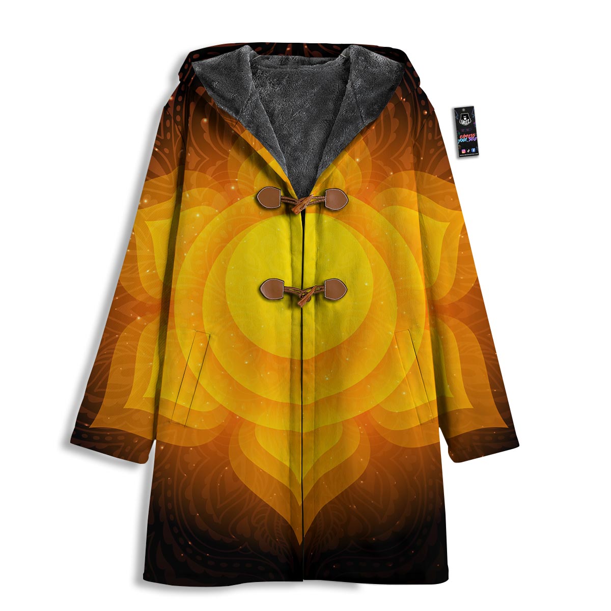 Spiritual Swadhisthana Chakra Print Men's Windbreaker Jacket-grizzshop