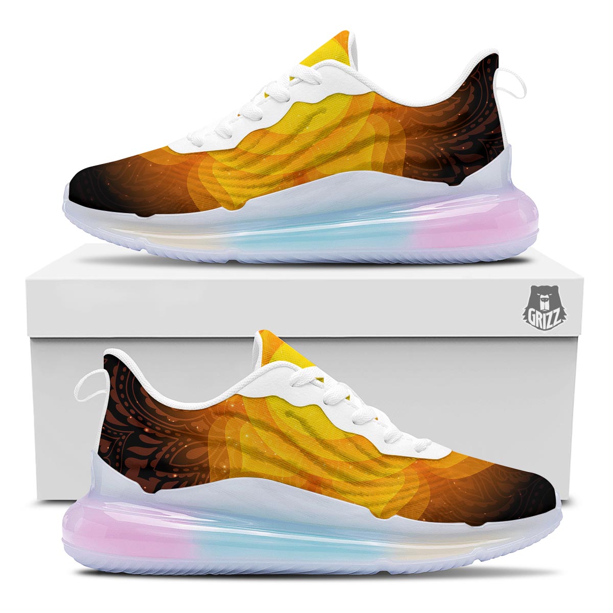 Spiritual Swadhisthana Chakra Print Running Sneakers-grizzshop