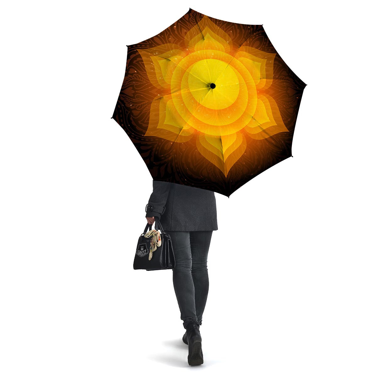 Spiritual Swadhisthana Chakra Print Umbrella-grizzshop