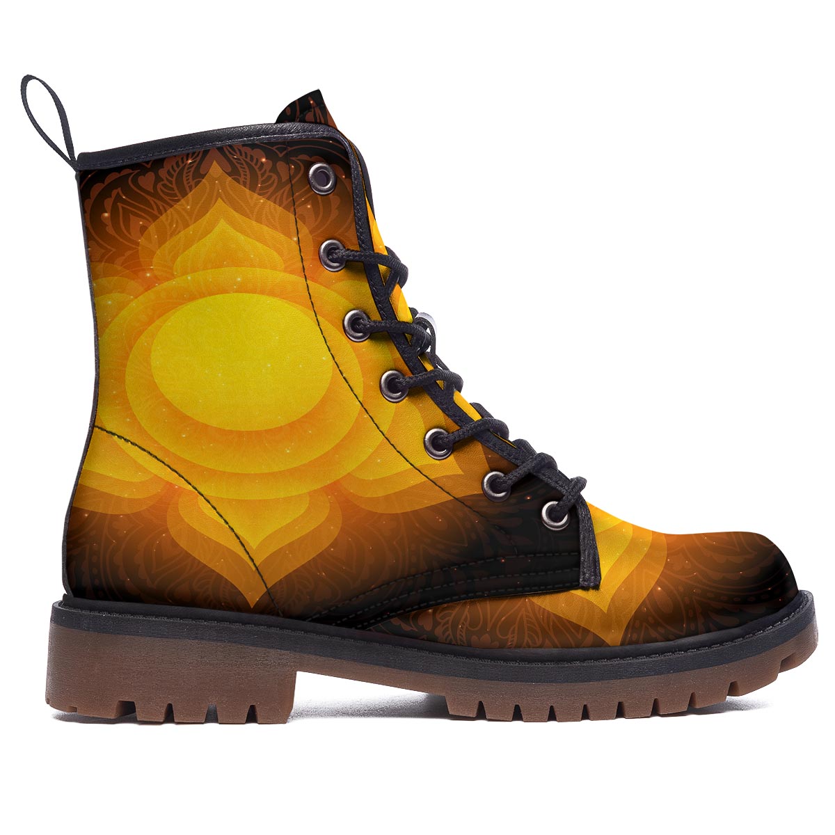 Spiritual Swadhisthana Chakra Print Work Boots-grizzshop