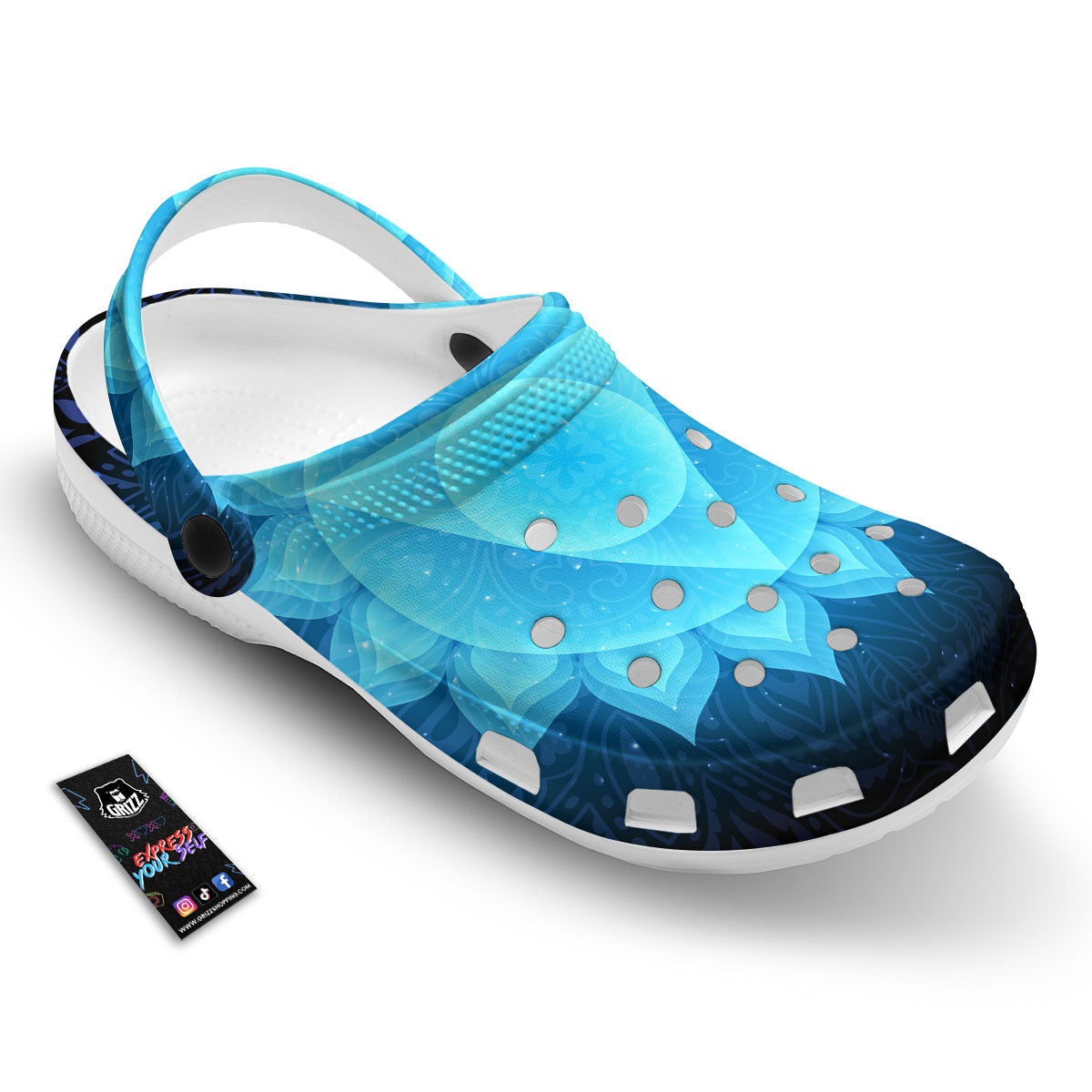 Spiritual Vishuddha Chakra Print Clog-grizzshop