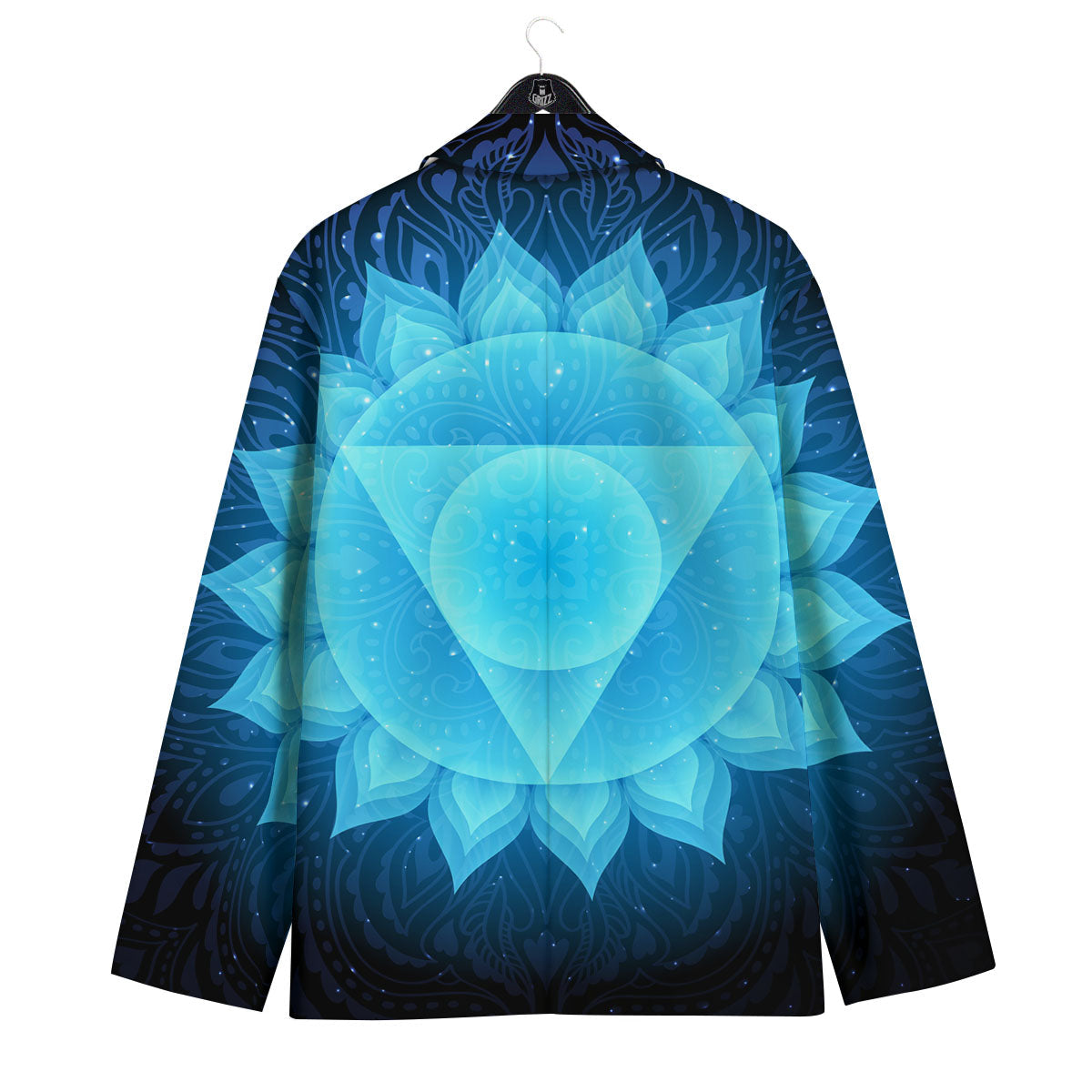 Spiritual Vishuddha Chakra Print Men's Sport Coat-grizzshop
