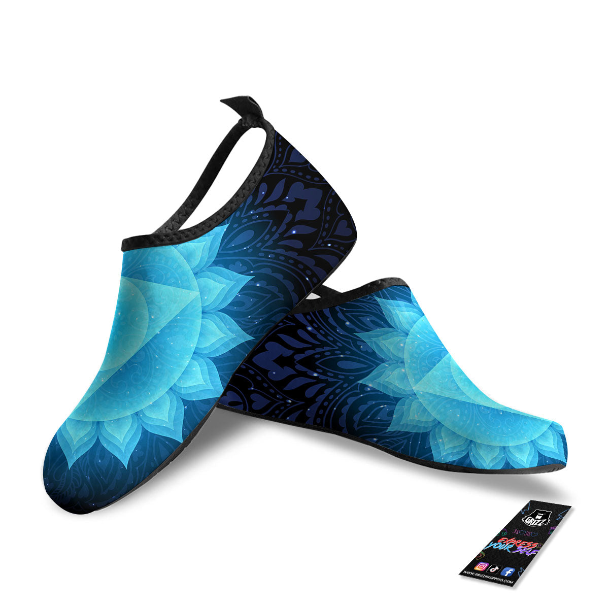 Spiritual Vishuddha Chakra Print Water Shoes-grizzshop