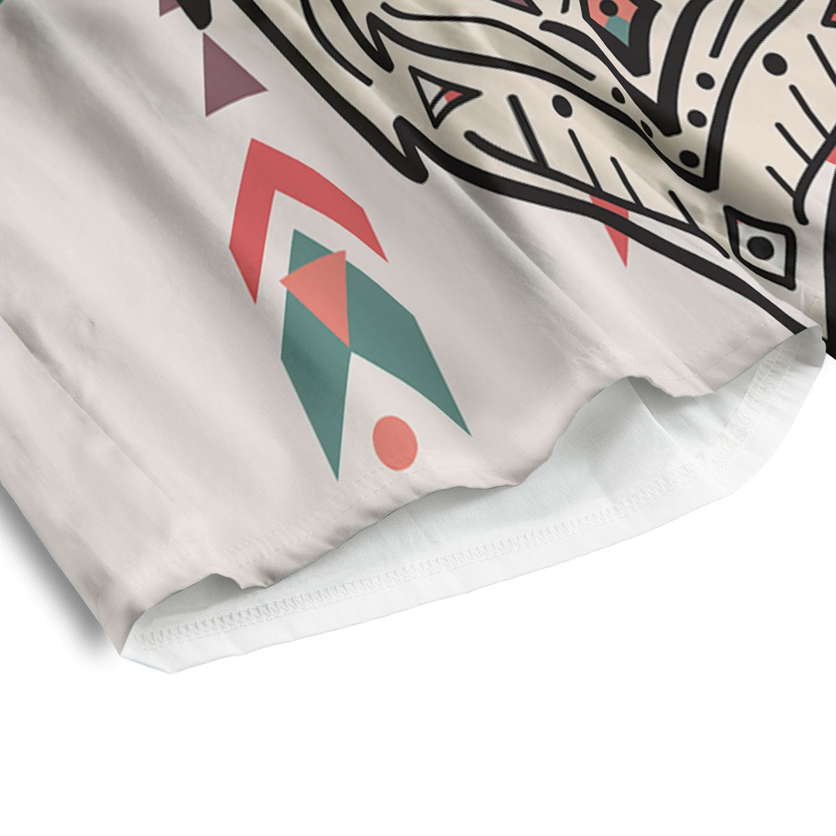 Spiritual Wolf Native American Print Men's Athletic Shorts