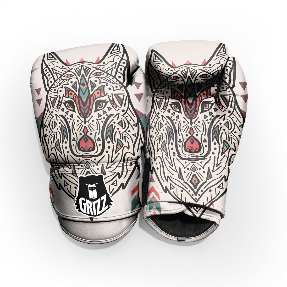 Spiritual Wolf Native American Print Pro Boxing Glove