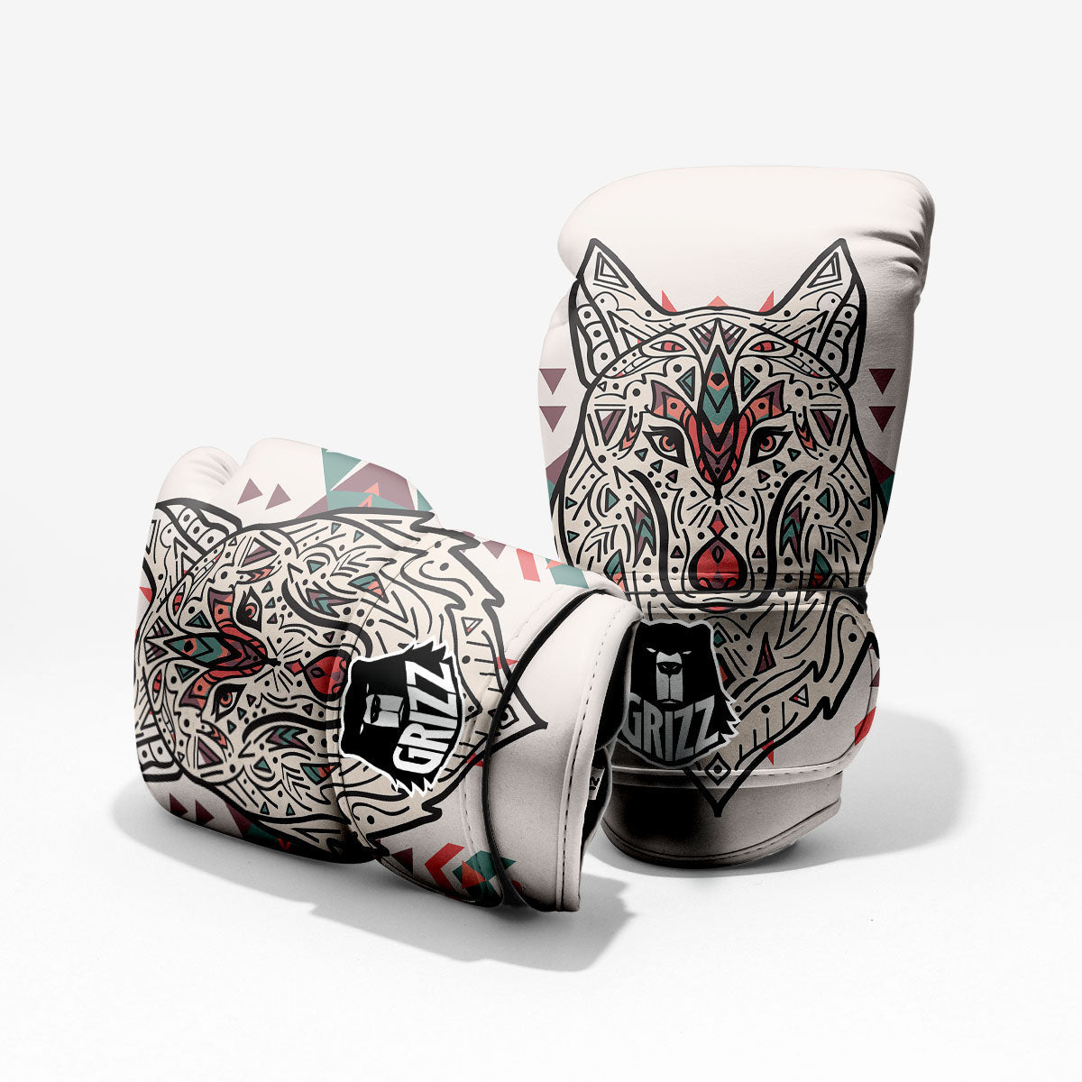 Spiritual Wolf Native American Print Pro Boxing Glove
