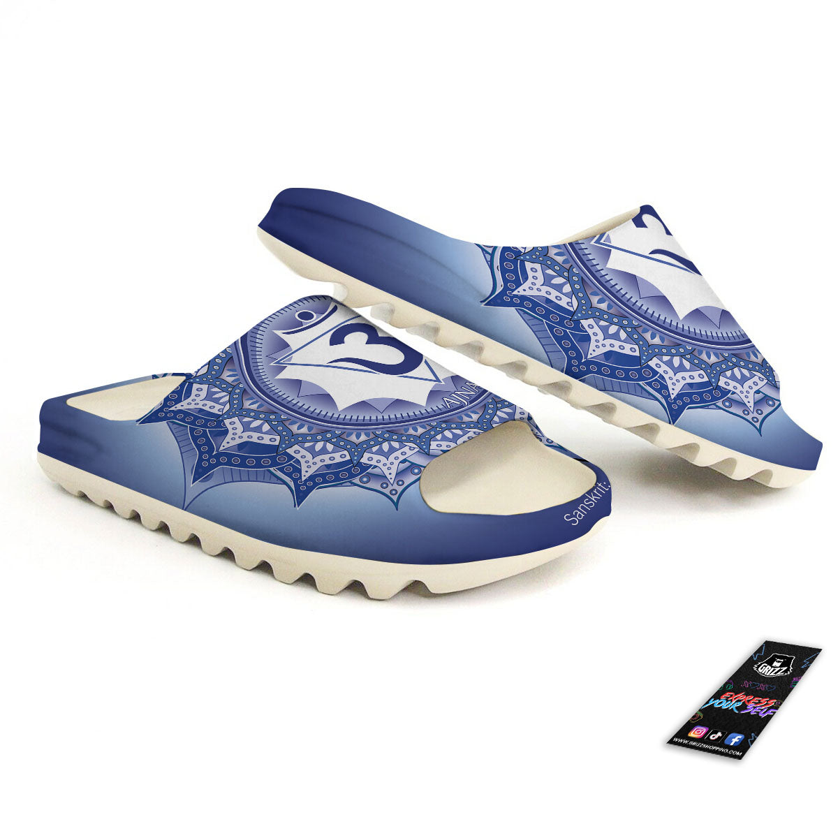 Spiritual Ajna Chakra Print Sandals-grizzshop