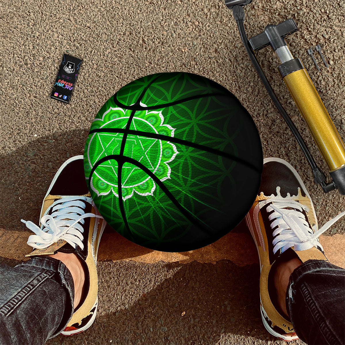 Spiritual Anahata Chakra Print Basketball
