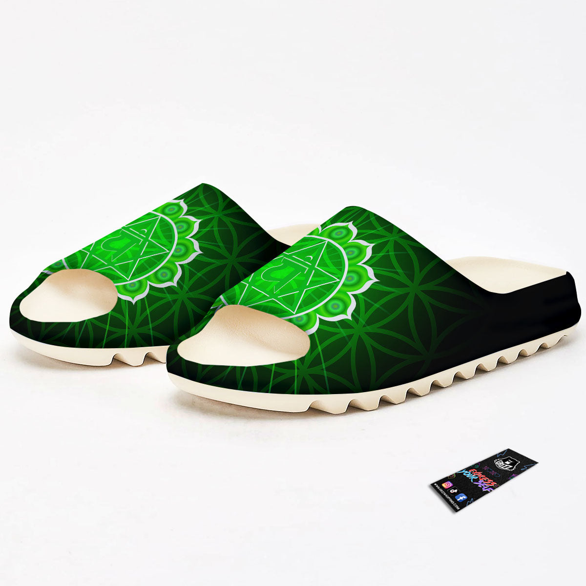 Spiritual Anahata Chakra Print Sandals-grizzshop