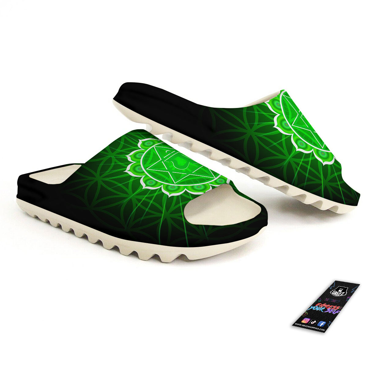 Spiritual Anahata Chakra Print Sandals-grizzshop