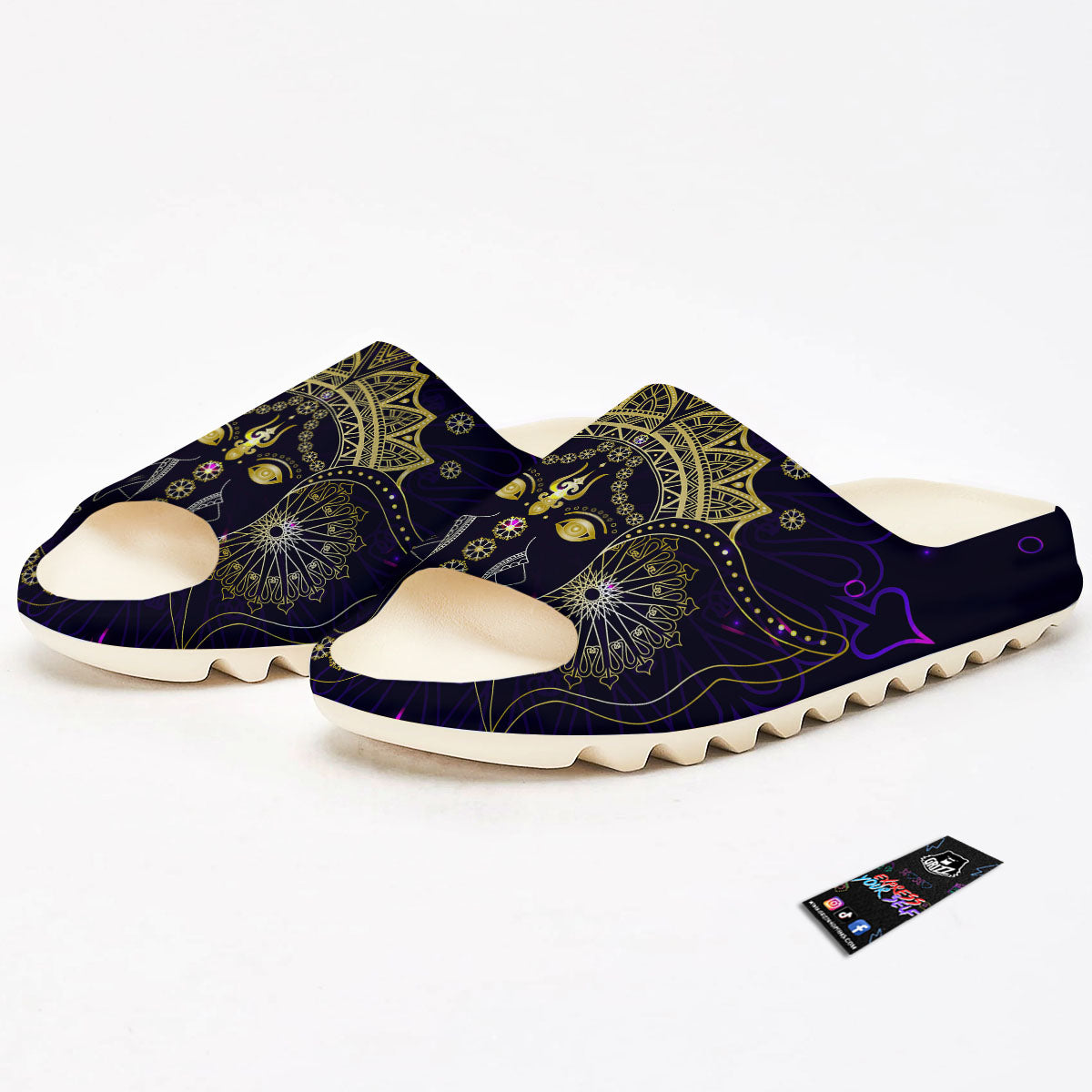Spiritual Elephant Indian Tribal Print Sandals-grizzshop
