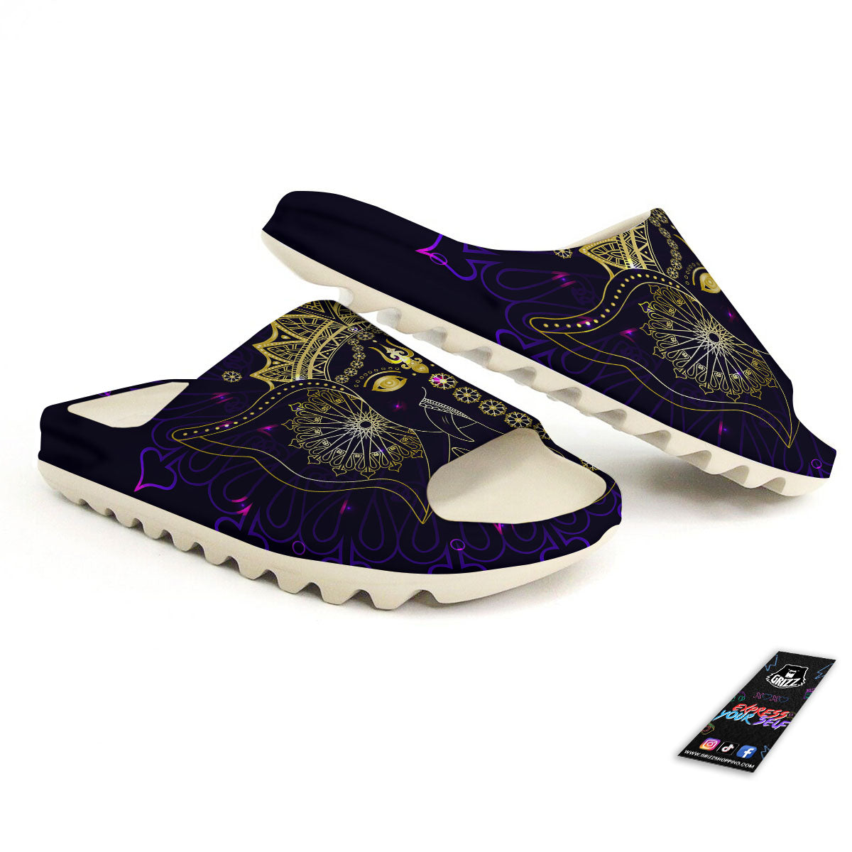 Spiritual Elephant Indian Tribal Print Sandals-grizzshop