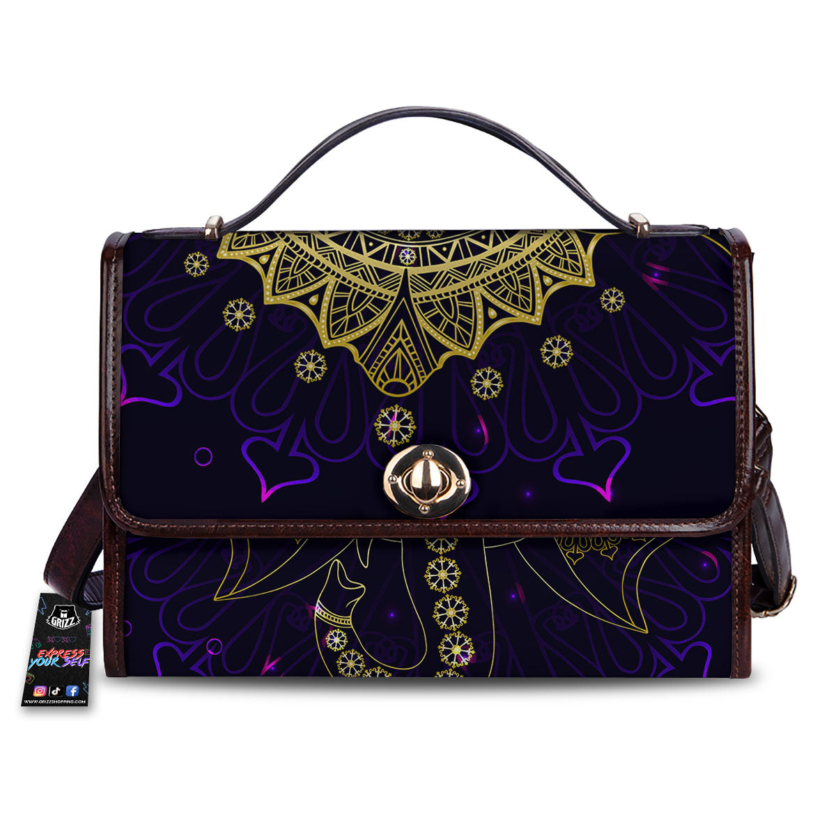 Spiritual Elephant Indian Tribal Print Women's Satchel Bag
