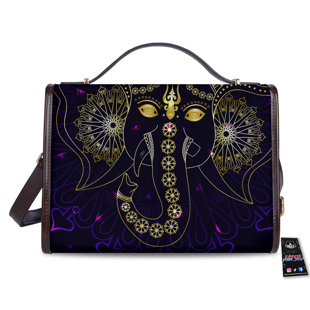 Spiritual Elephant Indian Tribal Print Women's Satchel Bag