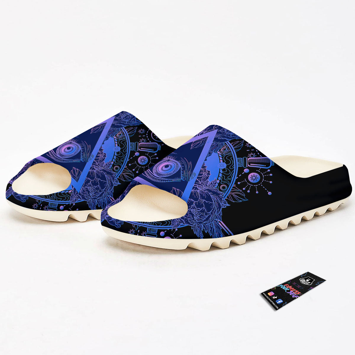 Spiritual Eye Of Providence Print Sandals-grizzshop