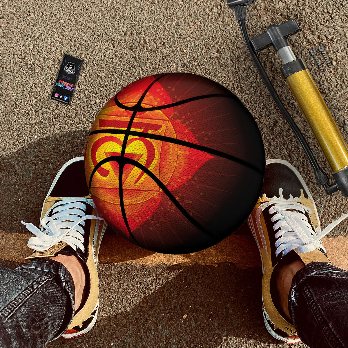 Spiritual Muladhara Chakra Print Basketball